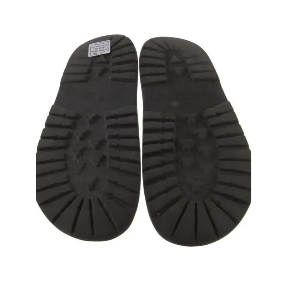 Gucci Authentic Black Green Red Striped Rubber Pool Slides Sandals 5